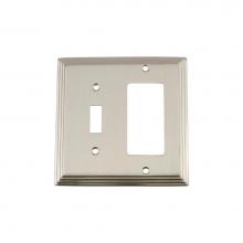 Nostalgic Warehouse 720030 - Nostalgic Warehouse Deco Switch Plate with Toggle and Rocker in Satin Nickel