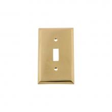 Nostalgic Warehouse 720058 - Nostalgic Warehouse New York Switch Plate with Single Toggle in Unlacquered Brass