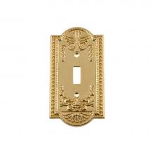 Nostalgic Warehouse 720070 - Nostalgic Warehouse Meadows Switch Plate with Single Toggle in Unlacquered Brass