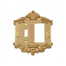 Nostalgic Warehouse 720090 - Nostalgic Warehouse Victorian Switch Plate with Toggle and Rocker in Unlacquered Brass