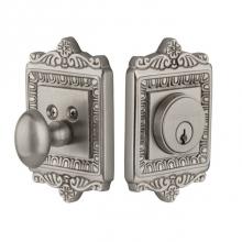 Nostalgic Warehouse 726068 - Nostalgic Warehouse Egg & Dart Plate Single Cylinder Deadbolt in Satin Nickel