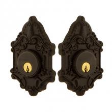 Nostalgic Warehouse 733033 - Nostalgic Warehouse Victorian Plate Double Cylinder Deadbolt in Oil-Rubbed Bronze
