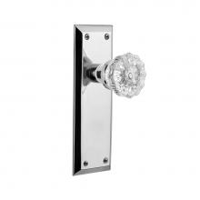 Nostalgic Warehouse 733078 - Nostalgic Warehouse New York Plate Passage Crystal Glass Door Knob in Bright Chrome