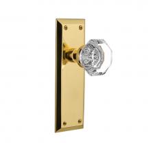 Nostalgic Warehouse 733128 - Nostalgic Warehouse New York Plate Privacy Waldorf Door Knob in Polished Brass