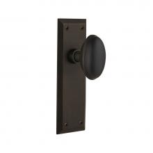 Nostalgic Warehouse 733175 - Nostalgic Warehouse New York Plate Double Dummy Homestead Door Knob in Oil-Rubbed Bronze
