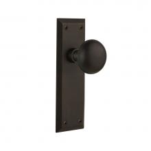Nostalgic Warehouse 733181 - Nostalgic Warehouse New York Plate Double Dummy New York Door Knob in Oil-Rubbed Bronze