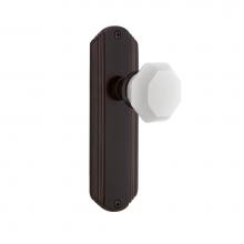 Nostalgic Warehouse 748057 - Nostalgic Warehouse Deco Plate Passage Waldorf White Milk Glass Knob in Timeless Bronze