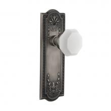 Nostalgic Warehouse 748102 - Nostalgic Warehouse Meadows Plate Passage Waldorf White Milk Glass Knob in Antique Pewter