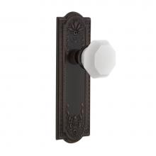 Nostalgic Warehouse 748118 - Nostalgic Warehouse Meadows Plate Passage Waldorf White Milk Glass Knob in Timeless Bronze