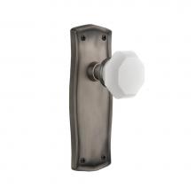 Nostalgic Warehouse 748184 - Nostalgic Warehouse Prairie Plate Passage Waldorf White Milk Glass Knob in Antique Pewter