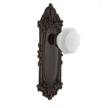 Nostalgic Warehouse 748290 - Nostalgic Warehouse Victorian Plate Passage Waldorf White Milk Glass Knob in Timeless Bronze