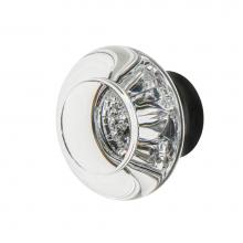 Nostalgic Warehouse 750007 - Nostalgic Warehouse Round Clear Crystal 1 3/8'' Cabinet Knob in Timeless Bronze