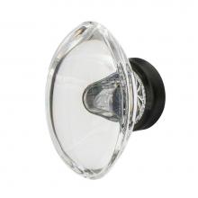 Nostalgic Warehouse 750015 - Nostalgic Warehouse Oval Clear Crystal 1 3/4'' Cabinet Knob in Timeless Bronze