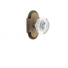 Nostalgic Warehouse 750124 - Nostalgic Warehouse Cottage Plate Passage Crystal Egg & Dart Knob in Antique Brass