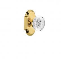 Nostalgic Warehouse 750128 - Nostalgic Warehouse Cottage Plate Passage Crystal Egg & Dart Knob in Polished Brass