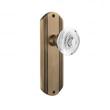 Nostalgic Warehouse 750172 - Nostalgic Warehouse Deco Plate Passage Crystal Egg & Dart Knob in Antique Brass