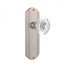 Nostalgic Warehouse 750188 - Nostalgic Warehouse Deco Plate Passage Crystal Egg & Dart Knob in Satin Nickel