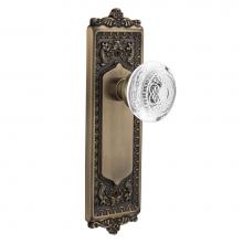 Nostalgic Warehouse 750203 - Nostalgic Warehouse Egg & Dart Plate Passage Crystal Egg & Dart Knob in Antique Brass