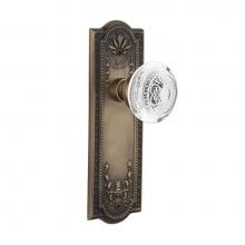 Nostalgic Warehouse 750231 - Nostalgic Warehouse Meadows Plate Passage Crystal Egg & Dart Knob in Antique Brass
