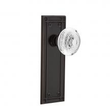 Nostalgic Warehouse 750263 - Nostalgic Warehouse Mission Plate Passage Crystal Egg & Dart Knob in Timeless Bronze