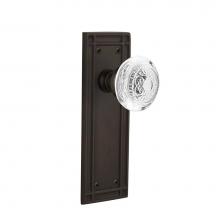 Nostalgic Warehouse 750268 - Nostalgic Warehouse Mission Plate Passage Crystal Egg & Dart Knob in Oil-Rubbed Bronze