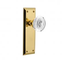 Nostalgic Warehouse 750287 - Nostalgic Warehouse New York Plate Passage Crystal Egg & Dart Knob in Unlacquered Brass