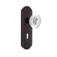 Nostalgic Warehouse 750490 - Nostalgic Warehouse Deco Plate Passage with Keyhole Crystal Egg & Dart Knob in Timeless Bronze