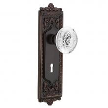 Nostalgic Warehouse 750520 - Nostalgic Warehouse Egg & Dart Plate Passage with Keyhole Crystal Egg & Dart Knob in Timel