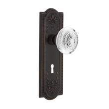 Nostalgic Warehouse 750548 - Nostalgic Warehouse Meadows Plate Passage with Keyhole Crystal Egg & Dart Knob in Timeless Bro
