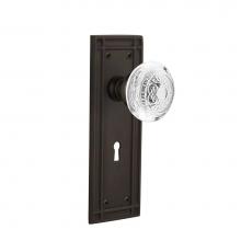 Nostalgic Warehouse 750573 - Nostalgic Warehouse Mission Plate Passage with Keyhole Crystal Egg & Dart Knob in Oil-Rubbed B