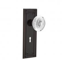 Nostalgic Warehouse 750582 - Nostalgic Warehouse Mission Plate Passage with Keyhole Crystal Egg & Dart Knob in Timeless Bro