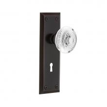 Nostalgic Warehouse 750609 - Nostalgic Warehouse New York Plate Passage with Keyhole Crystal Egg & Dart Knob in Timeless Br
