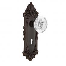 Nostalgic Warehouse 750660 - Nostalgic Warehouse Victorian Plate Passage with Keyhole Crystal Egg & Dart Knob in Timeless B