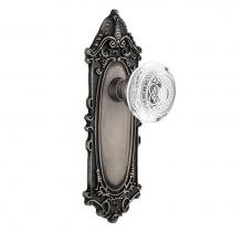 Nostalgic Warehouse 750768 - Nostalgic Warehouse Victorian Plate Single Dummy Crystal Egg & Dart Knob in Antique Pewter