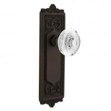 Nostalgic Warehouse 750875 - Nostalgic Warehouse Egg & Dart Plate Double Dummy Crystal Egg & Dart Knob in Oil-Rubbed Br
