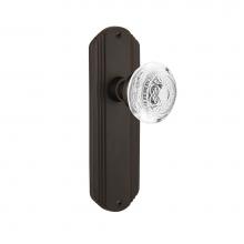 Nostalgic Warehouse 751111 - Nostalgic Warehouse Deco Plate Privacy Crystal Egg & Dart Knob in Oil-Rubbed Bronze