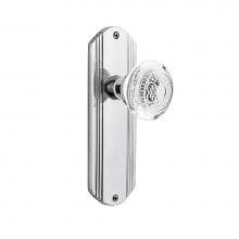 Nostalgic Warehouse 751121 - Nostalgic Warehouse Deco Plate Privacy Crystal Egg & Dart Knob in Bright Chrome