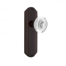 Nostalgic Warehouse 751125 - Nostalgic Warehouse Deco Plate Privacy Crystal Egg & Dart Knob in Timeless Bronze