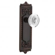 Nostalgic Warehouse 751144 - Nostalgic Warehouse Egg & Dart Plate Privacy Crystal Egg & Dart Knob in Timeless Bronze