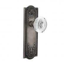 Nostalgic Warehouse 751168 - Nostalgic Warehouse Meadows Plate Privacy Crystal Egg & Dart Knob in Antique Pewter