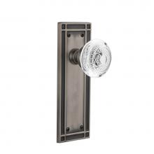 Nostalgic Warehouse 751203 - Nostalgic Warehouse Mission Plate Privacy Crystal Egg & Dart Knob in Antique Pewter