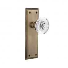 Nostalgic Warehouse 751216 - Nostalgic Warehouse New York Plate Privacy Crystal Egg & Dart Knob in Antique Brass