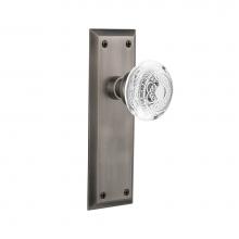 Nostalgic Warehouse 751217 - Nostalgic Warehouse New York Plate Privacy Crystal Egg & Dart Knob in Antique Pewter