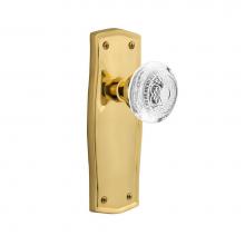 Nostalgic Warehouse 751255 - Nostalgic Warehouse Prairie Plate Privacy Crystal Egg & Dart Knob in Unlacquered Brass