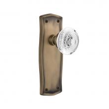Nostalgic Warehouse 751259 - Nostalgic Warehouse Prairie Plate Privacy Crystal Egg & Dart Knob in Antique Brass