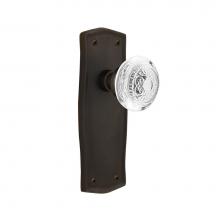 Nostalgic Warehouse 751262 - Nostalgic Warehouse Prairie Plate Privacy Crystal Egg & Dart Knob in Oil-Rubbed Bronze