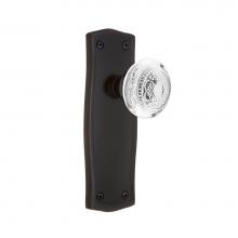 Nostalgic Warehouse 751265 - Nostalgic Warehouse Prairie Plate Privacy Crystal Egg & Dart Knob in Timeless Bronze
