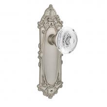 Nostalgic Warehouse 751343 - Nostalgic Warehouse Victorian Plate Privacy Crystal Egg & Dart Knob in Satin Nickel