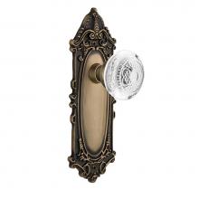 Nostalgic Warehouse 751348 - Nostalgic Warehouse Victorian Plate Privacy Crystal Egg & Dart Knob in Antique Brass