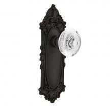 Nostalgic Warehouse 751350 - Nostalgic Warehouse Victorian Plate Privacy Crystal Egg & Dart Knob in Oil-Rubbed Bronze